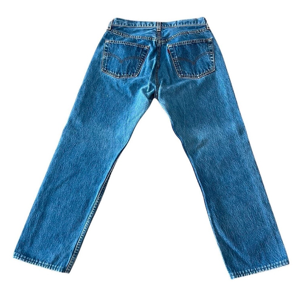 1990s LEVIS Red Tab 501 Button Fly Vintage Denim // Size 32 Actual Waist is 31”